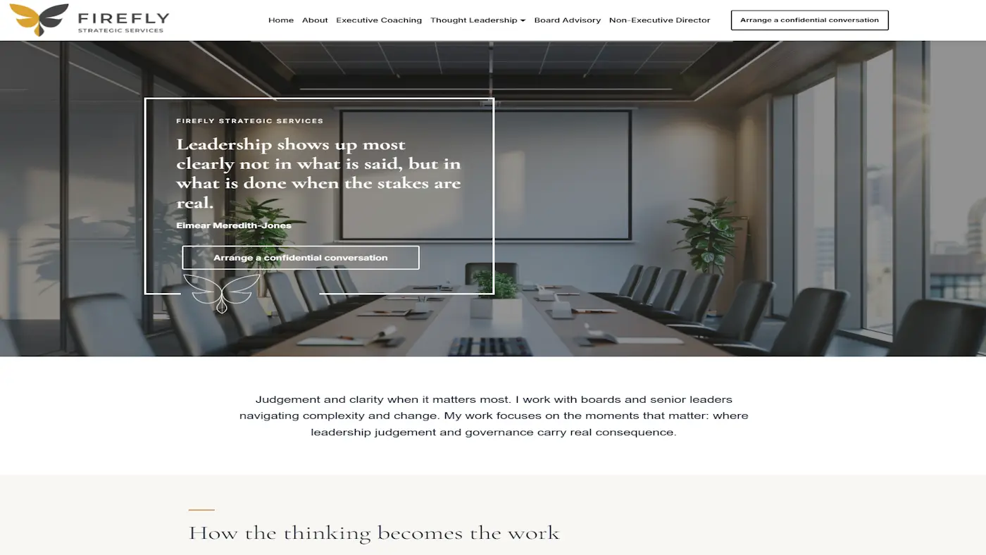 Firefly Strategic website design project